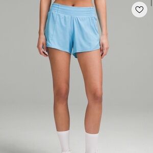 Lululemon Athletica Hotty Hot High-Rise Lined Short 4" size 4 NWT Kayak Blue